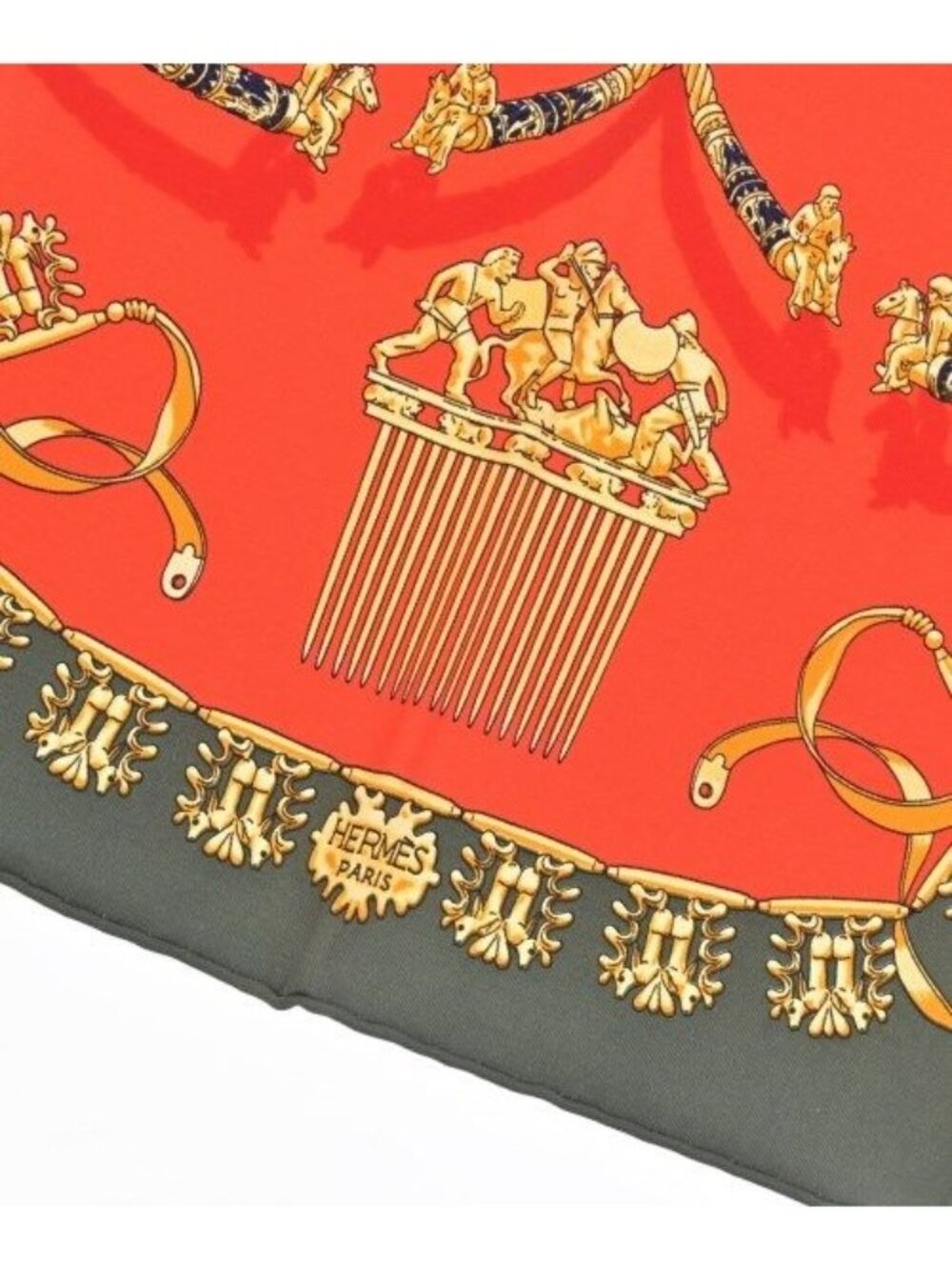 Hermes Bandana Scarf Red - Picture 3 of 5